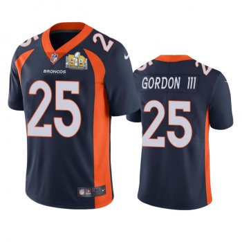 Denver Broncos Melvin Gordon III Navy Super Bowl 50 Patch Jersey