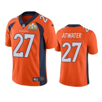 Denver Broncos Steve Atwater Orange Super Bowl 50 Patch Jersey