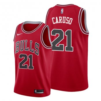 Men's Alex Caruso 2021 Trade Chicago Bulls Red Icon Edition Jersey #21