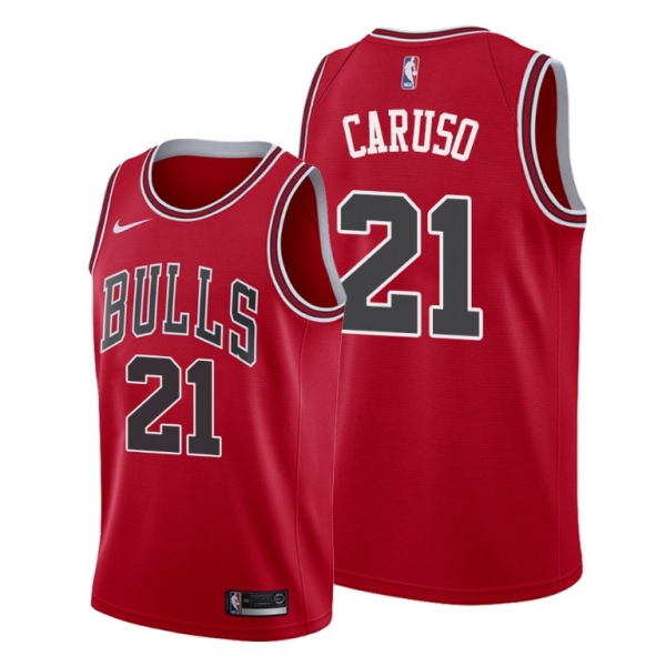 Men's Alex Caruso 2021 Trade Chicago Bulls Red Icon Edition Jersey #21