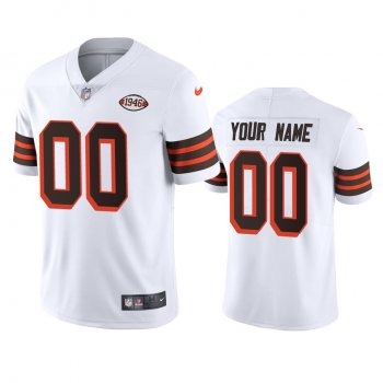 Cleveland Browns Custom White 1946 Collection Alternate Vapor Limited Jersey - Men's 75th anniversary uniforms