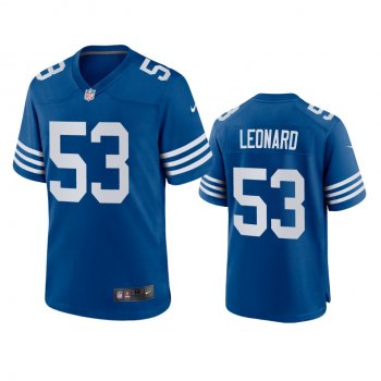 Indianapolis Colts Darius Leonard Royal Alternate Game Jersey