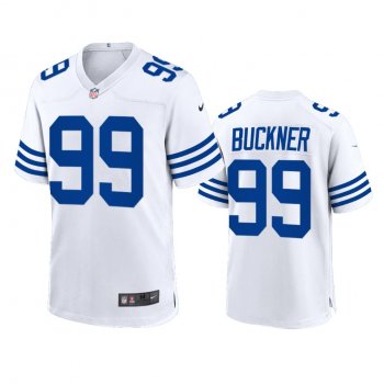 Indianapolis Colts DeForest Buckner 2021 White Throwback Game Jersey