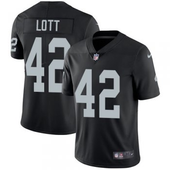 Youth Nike Oakland Raiders 42 Ronnie Lott Elite Black Team Color NFL Jersey