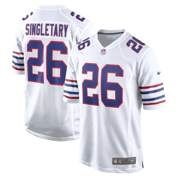 Youth Buffalo Bills Buffalo Bills Alternate Game Jersey - White - Devin Singletary