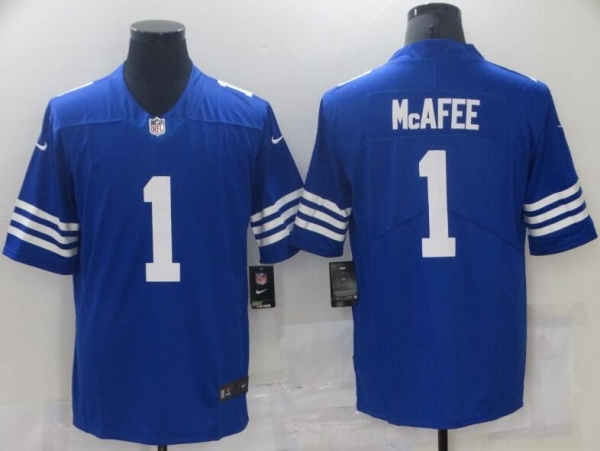 Men's Indianapolis Colts #1 Pat McAFEE Royal Alternate Game Jersey