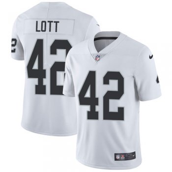 Youth Nike Oakland Raiders 42 Ronnie Lott Elite White NFL Jersey