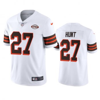 Cleveland Browns Kareem Hunt White 1946 Collection Alternate Vapor Limited Jersey - Men's 75th anniversary uniforms