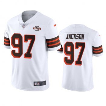 Cleveland Browns Malik Jackson White 1946 Collection Alternate Vapor Limited Jersey - Men's 75th anniversary uniforms