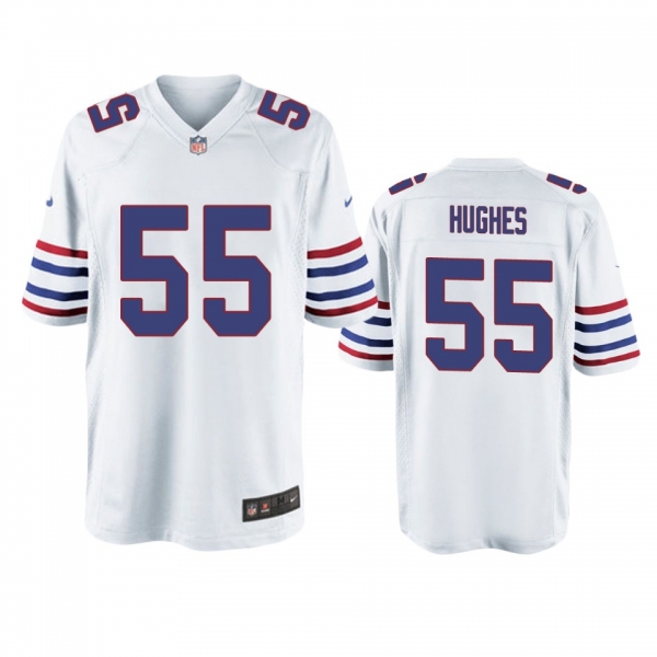 Buffalo Bills Jerry Hughes White Throwback Game Jersey - Men