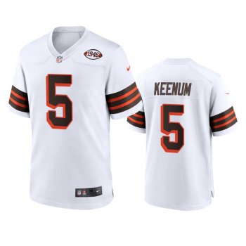 Cleveland Browns Case Keenum White 1946 Collection Alternate Game Jersey 75th anniversary uniforms