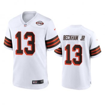 Cleveland Browns Odell Beckham Jr White 1946 Collection Alternate Game Jersey 75th anniversary uniforms