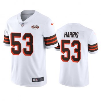 Cleveland Browns Nick Harris White 1946 Collection Alternate Vapor Limited Jersey - Men's 75th anniversary uniforms