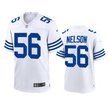 Indianapolis Colts Quenton Nelson 2021 White Throwback Game Jersey