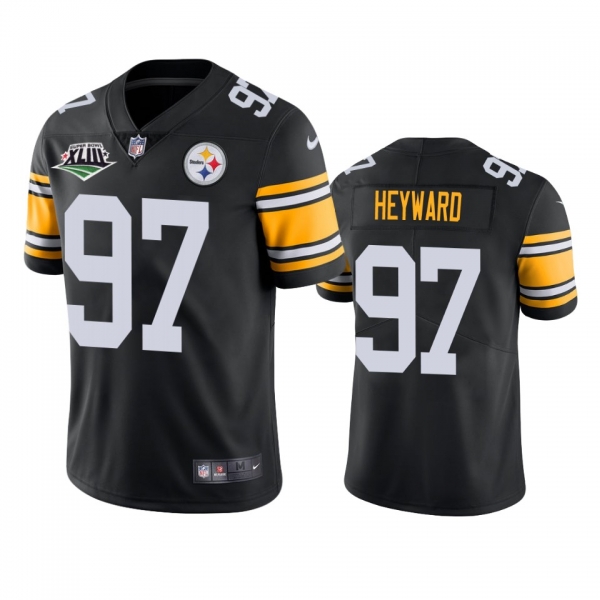 Pittsburgh Steelers Cameron Heyward Black Super Bowl XLIII Patch Jersey