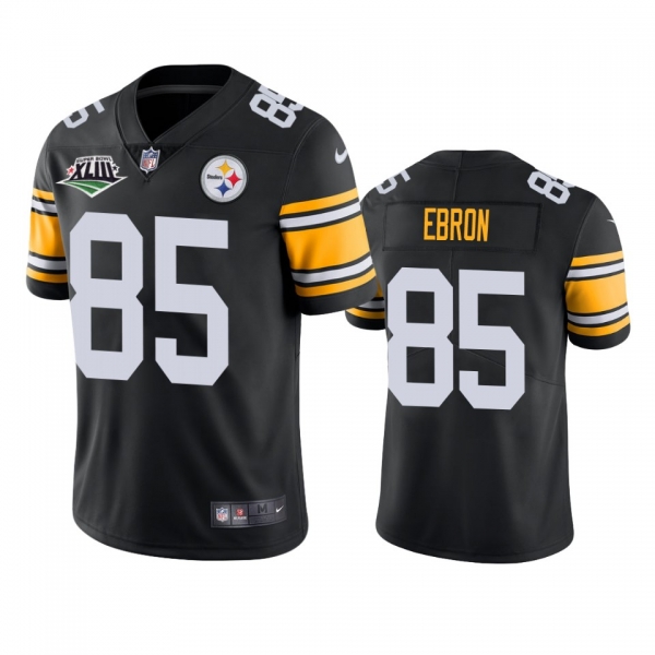 Pittsburgh Steelers Eric Ebron Black Super Bowl XLIII Patch Jersey