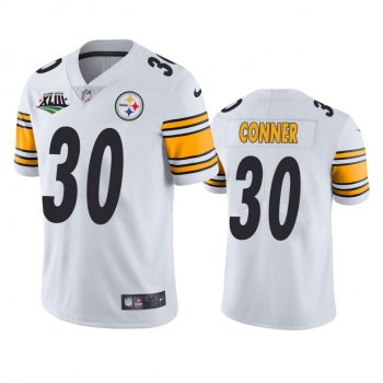 Pittsburgh Steelers James Conner White Super Bowl XLIII Patch Jersey