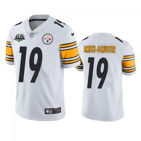 Pittsburgh Steelers JuJu Smith-Schuster White Super Bowl XLIII Patch Jersey