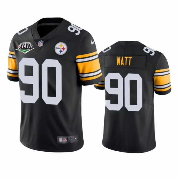 Pittsburgh Steelers T.J. Watt Black Super Bowl XLIII Patch Jersey