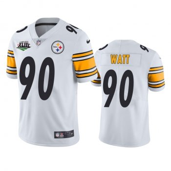 Pittsburgh Steelers T.J. Watt White Super Bowl XLIII Patch Jersey