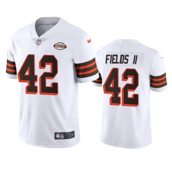 Cleveland Browns Tony Fields II White 1946 Collection Alternate Vapor Limited Jersey - Men's 75th anniversary uniforms