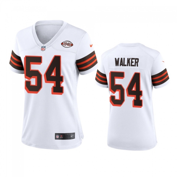 Women's Cleveland Browns Anthony Walker White 1946 Collection Alternate Game Jersey 75th anniversary uniforms