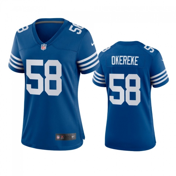 Women's Indianapolis Colts Bobby Okereke Royal Alternate Game Jersey