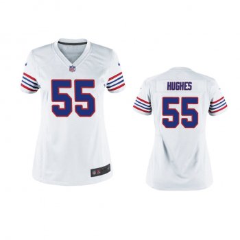 Women's Buffalo Bills Jerry Hughes White Throwback Game Jersey