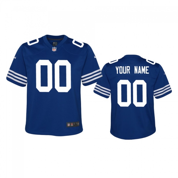 Youth Colts Custom Royal Alternate Game Jersey