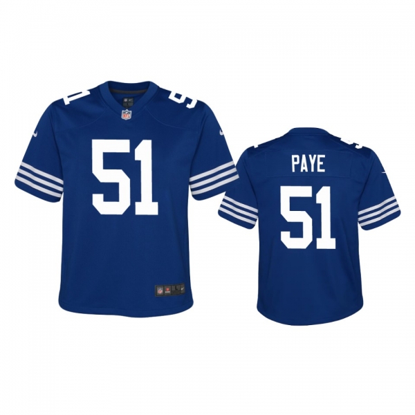 Youth Colts Kwity Paye Royal Alternate Game Jersey