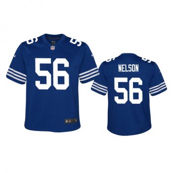 Youth Colts Quenton Nelson Royal Alternate Game Jersey