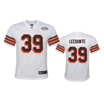 Youth Cleveland Browns Richard LeCounte White 1946 Collection Alternate Game Jersey 75th anniversary uniforms