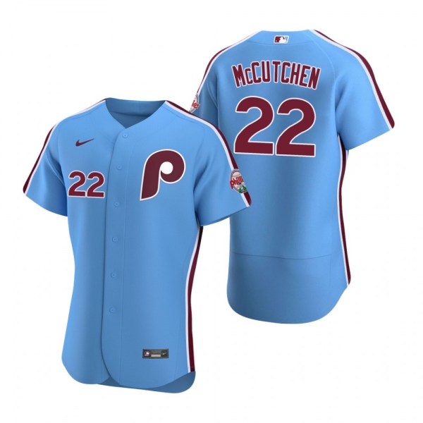 Men's Philadelphia Phillies Andrew McCutchen Nike Light Blue Authentic Alternate Jersey