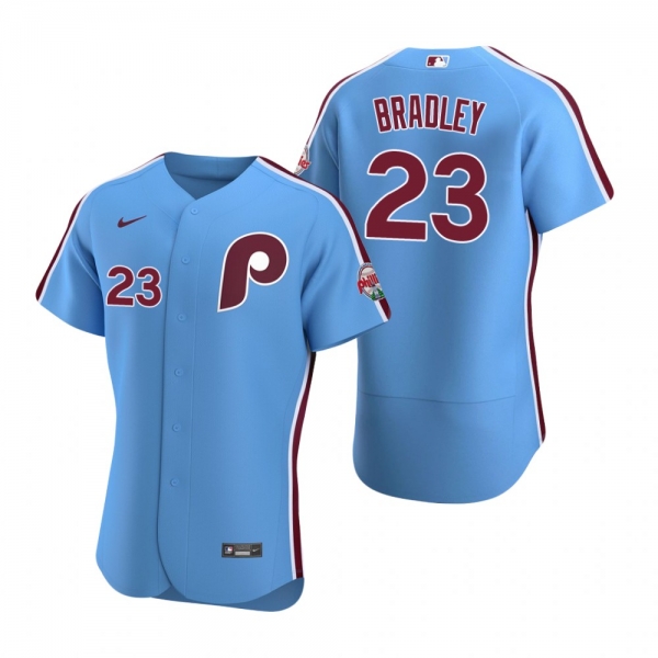 Men's Philadelphia Phillies Archie Bradley Nike Light Blue Authentic Alternate Jersey