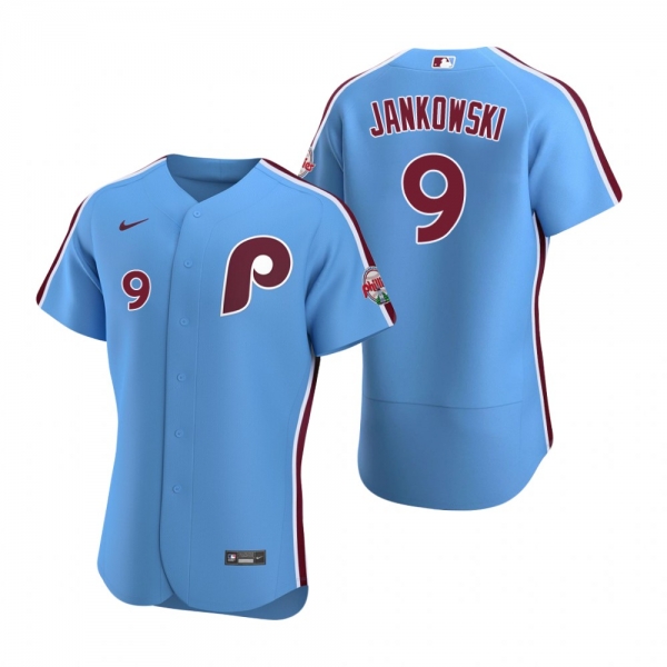 Men's Philadelphia Phillies Travis Jankowski Nike Light Blue Authentic Alternate Jersey