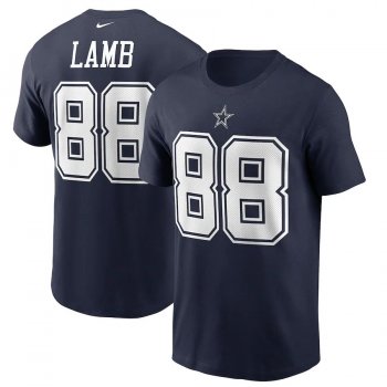 CeeDee Lamb Dallas Cowboys Nike Name & Number T-Shirt – Navy