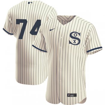 Chicago White Sox Field Of Dreams 2021 #74 Eloy Jiménez Authentic Jersey - All Stitched