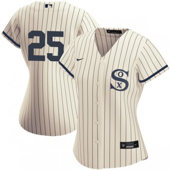 Women’s Chicago White Sox Field Of Dreams 2021 #25 Andrew Vaughn Jersey - All Stitched