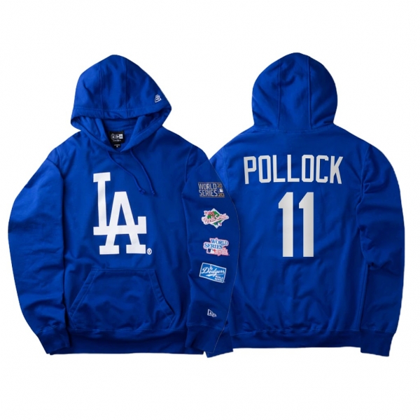 A.J. Pollock Los Angeles Dodgers World Champions Hoodie Blue World Series