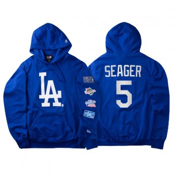 Corey Seager Los Angeles Dodgers World Champions Hoodie Blue World Series