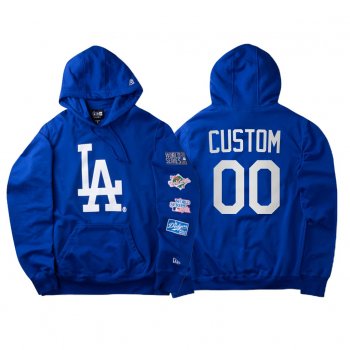 Custom Los Angeles Dodgers World Champions Hoodie Blue World Series