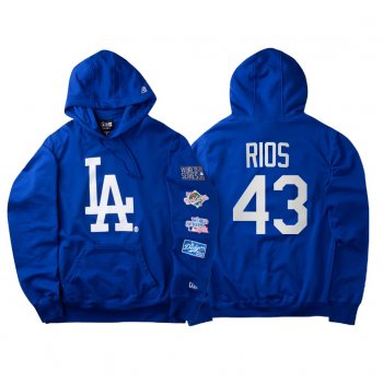 Edwin Rios Los Angeles Dodgers World Champions Hoodie Blue World Series