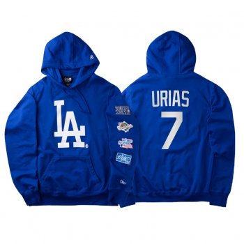 Julio Urias Los Angeles Dodgers World Champions Hoodie Blue World Series