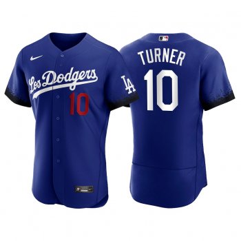 Los Angeles Dodgers Justin Turner 2021-22 City Connect Royal Jersey Hot-sale