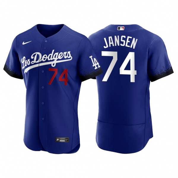 Los Angeles Dodgers Kenley Jansen 2021 City Connect Royal Jersey Hot-sale