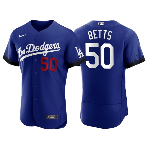 Los Angeles Dodgers Mookie Betts 2021 City Connect Royal Jersey Hot-sale