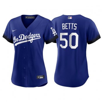 Women Mookie Betts Los Angeles Dodgers 2021 City Connect Jersey Replica Royal