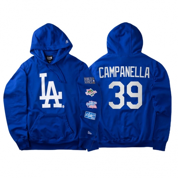 Roy Campanella Los Angeles Dodgers World Champions Hoodie Blue World Series