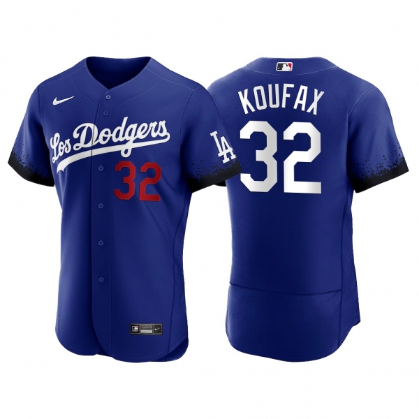 Los Angeles Dodgers Sandy Koufax 2021 City Connect Royal Jersey Hot-sale