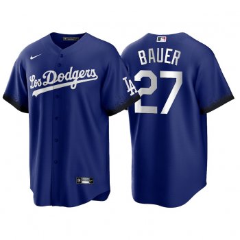 Los Angeles Dodgers 2021 City Connect Trevor Bauer #27 Jersey Replica Royal